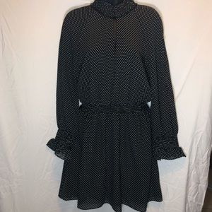 Gorgeous Rachel Roy Black Polka Dot Dress Medium